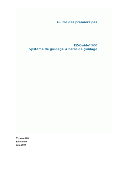 TRIMBLE EZ-GUIDE 500 LIGHTBAR SYSTEM 4.00 Manuel du propriétaire