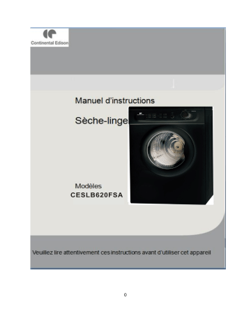 CONTINENTAL EDISON CESLB620FSA Manuel du propriétaire | Fixfr