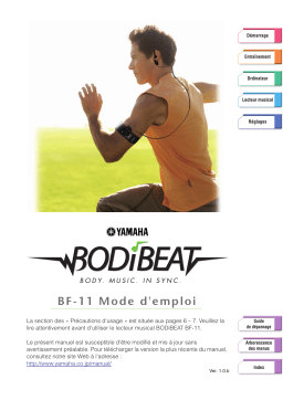 Yamaha BODIBEAT BF-11 Manuel du propriétaire