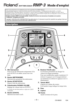 Roland RMP3 Manuel du propriétaire