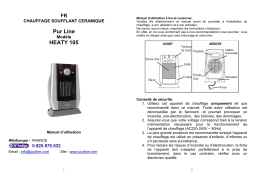 PUR LINE HEATY 105 Manuel du propriétaire