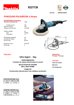 Makita 9227CB Manuel du propriétaire