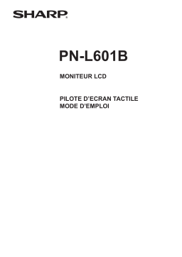 Sharp PN-L601B Manuel du propriétaire