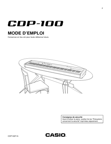 Casio CDP-100 Manuel du propriétaire | Fixfr