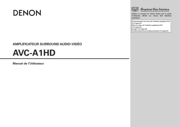 Denon AVC-A1HDA Manuel du propriétaire | Fixfr