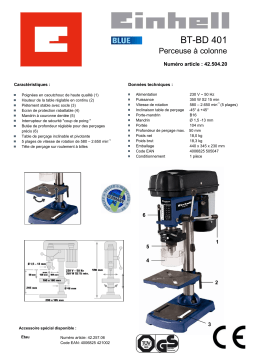 EINHELL BT-BD 401 Manuel du propriétaire