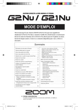 Zoom G2Nu Manuel du propriétaire