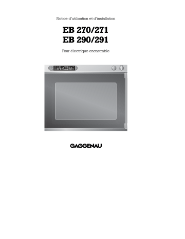 BSP 220 100 | EB 271-111 | Gaggenau BO481-111 Manuel du propriétaire | Fixfr