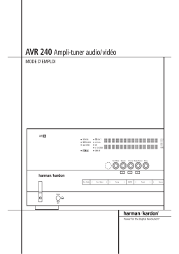 Harman Kardon AVR 240 Manuel du propriétaire