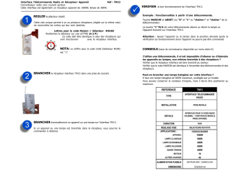 X10 TM13 Manuel du propriétaire | Fixfr