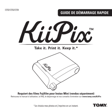 TOMY KIIPIX Manuel du propriétaire | Fixfr