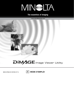 Konica Minolta DIMAGE IMAGE VIEWER UTILITY 1.1 FOR DIMAGE 7 / 5 / X / S304 / S404 Manuel du propriétaire