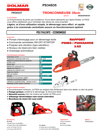 Dolmar PS34S35 Manuel du propriétaire | Fixfr