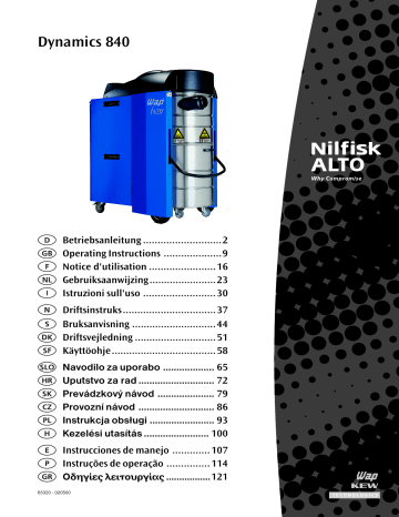 Dynamics 840 | Nilfisk Dynamics  Manuel du propriétaire | Fixfr