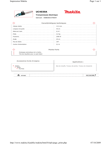 Dolmar UC4030A Manuel du propriétaire | Fixfr