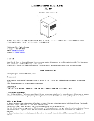 PUR LINE PL 19 Manuel du propriétaire | Fixfr