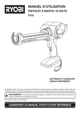 Ryobi P310 Manuel du propriétaire