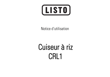 Listo CR L1 Manuel du propriétaire | Fixfr