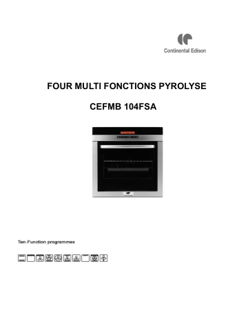 CONTINENTAL EDISON CEFMB104FSA Manuel du propriétaire | Fixfr