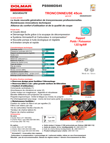 Dolmar PS5000DS45 Manuel du propriétaire | Fixfr