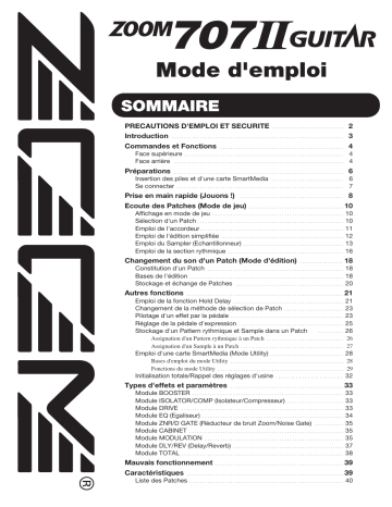 Zoom 707II Manuel du propriétaire | Fixfr