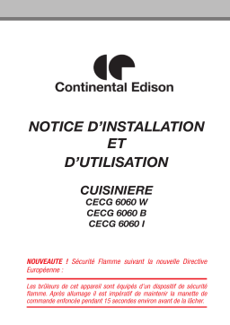 CONTINENTAL EDISON CECG6065FCB Manuel du propriétaire