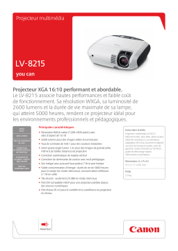 Canon LV-8215 Manuel du propriétaire