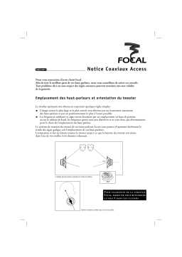 Focal COAXIAUX ACCESS Manuel du propriétaire