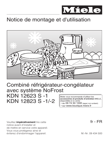 Miele KDN 12823S-1 Manuel du propriétaire | Fixfr