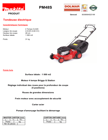 Dolmar PM48S Manuel du propriétaire | Fixfr