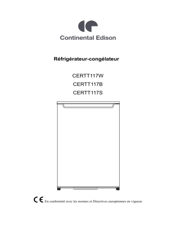 CERTT117B | CONTINENTAL EDISON CERTT117S Manuel du propriétaire | Fixfr