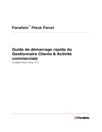 Parallels PLESK PANEL 10 Manuel du propriétaire | Fixfr