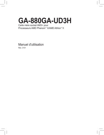 Gigabyte GA-880GA-UD3H Manuel du propriétaire | Fixfr