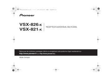 Pioneer VSX-821 Manuel du propriétaire | Fixfr
