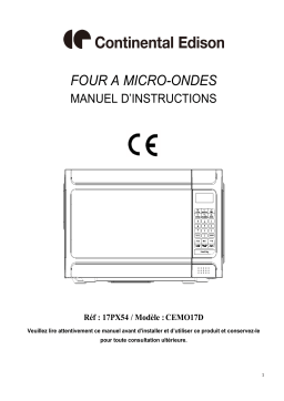 CONTINENTAL EDISON CEMO17D Manuel du propriétaire