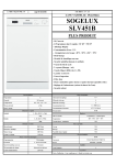 SOGELUX SLV782SSLV784NSLV785X Manuel du propri&eacute;taire