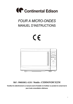 CONTINENTAL EDISON CEDISON20UX22M Manuel du propriétaire