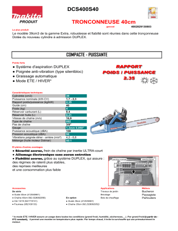 Dolmar DCS400S40 Manuel du propriétaire | Fixfr