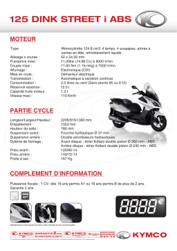 KYMCO 125 DINK STREET I ABS Manuel du propriétaire