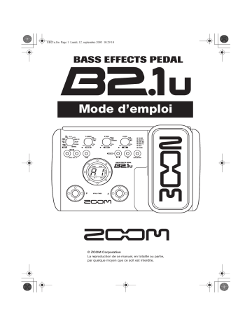 Zoom B2.1u Manuel du propriétaire | Fixfr