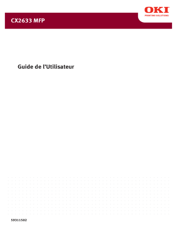 OKI CX2633MFP Manuel du propriétaire | Fixfr