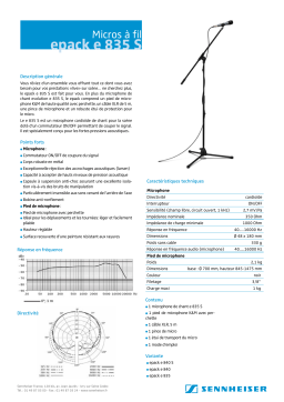 Sennheiser EPACK E 835 S Manuel du propriétaire