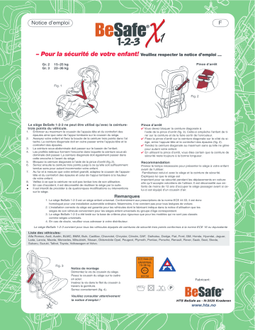 BESAFE 1-2-3 Manuel du propriétaire | Fixfr