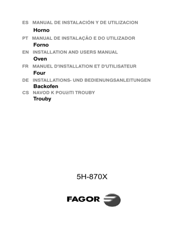 Fagor 5H-870X Manuel du propriétaire | Fixfr