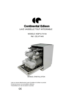 CONTINENTAL EDISON WQP12-7313A Manuel du propriétaire