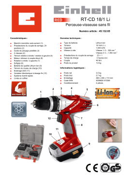 EINHELL RT-CD 18-1 LI Manuel du propriétaire