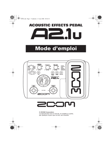 Zoom A2.1U Manuel du propriétaire | Fixfr