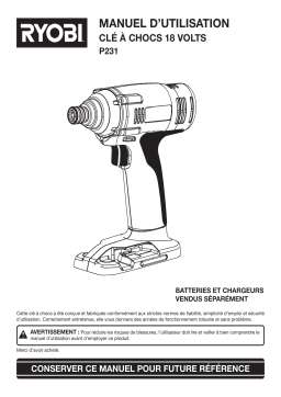 Ryobi P231 Manuel du propriétaire