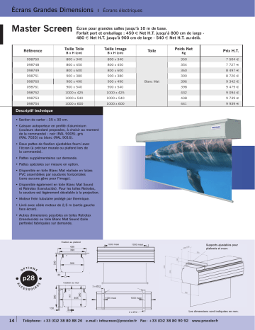 Procolor MASTER SCREEN Manuel du propriétaire | Fixfr