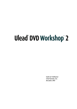 Ulead DVD WORKSHOP 2 Manuel du propriétaire